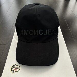 NEW NWT Moncler Grenoble Goretex Baseball Cap Hat Black Waterproof Adjustable